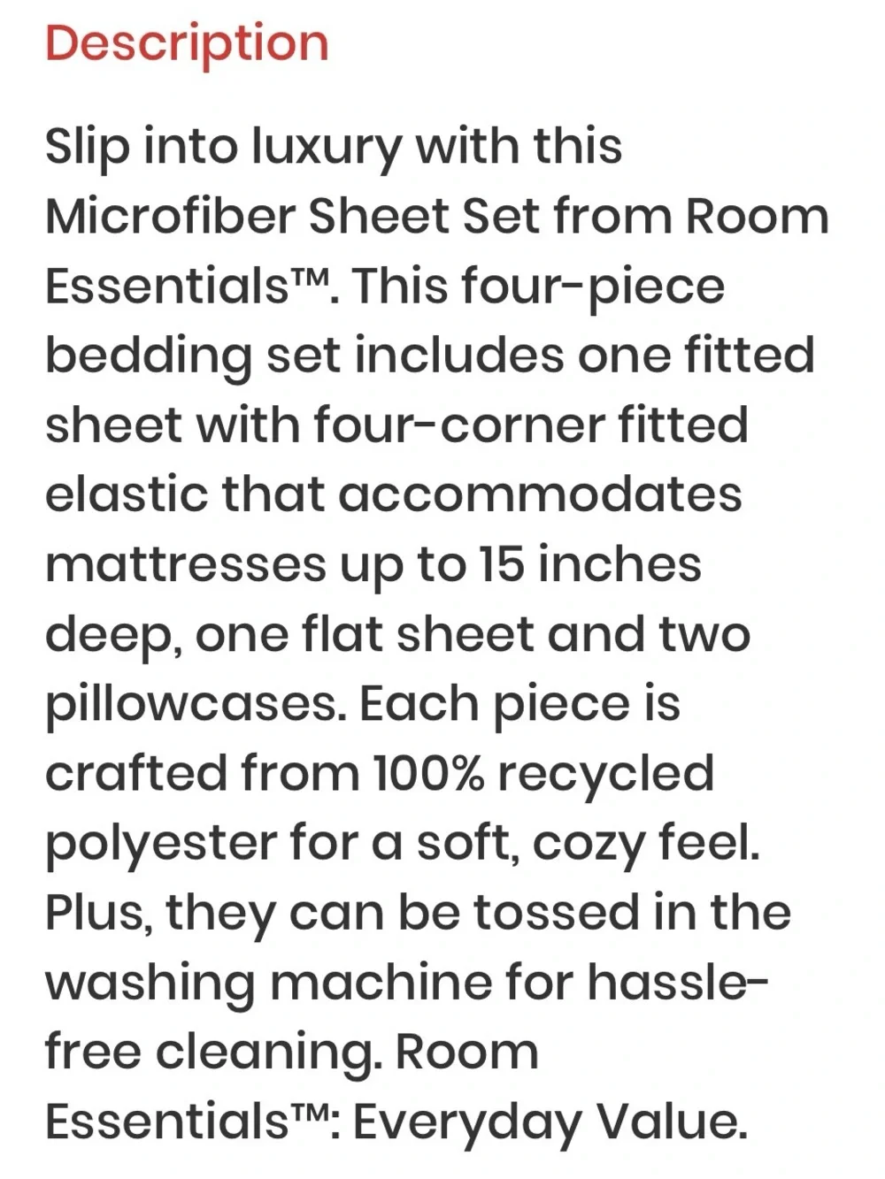 Room Essentials soft microfiber